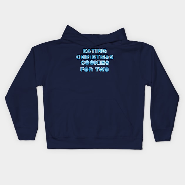 Eating Christmas Cookies For Two Kids Hoodie by Designed By Poetry